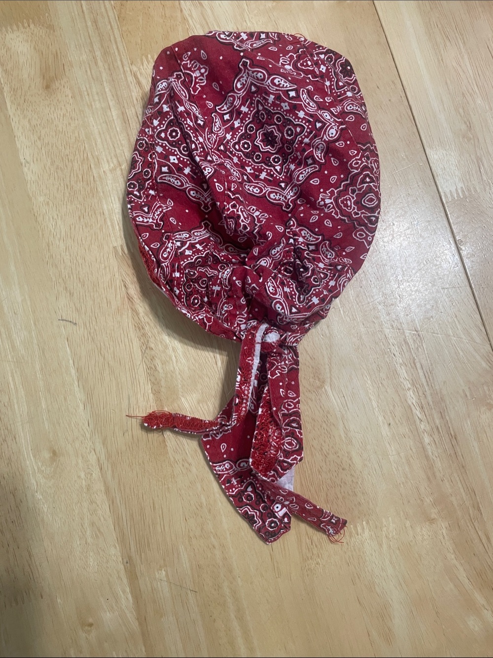 Danna Red Paisley Bandana Head Wrap Scarf